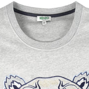 Kenzo - Grey Kenzo Paris Lion Crew Neck Sweatshirt 1990s Medium Vintage Retro