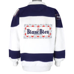 Vintage - Big Chiefs Blanc Bleu Crew Neck Sweatshirt 1990s Large Vintage Retro