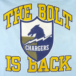 NFL (Logo7) - San Diego Chargers The Bolt Is Back T-Shirt 1994 XX-Large Vintage Retro Football