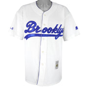 Starter - L.A. Dodgers Brooklyn Button-Up Jersey T-Shirt 1990s Medium Vintage Retro Baseball