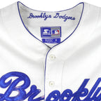 Starter - L.A. Dodgers Brooklyn Button-Up Jersey T-Shirt 1990s Medium Vintage Retro Baseball