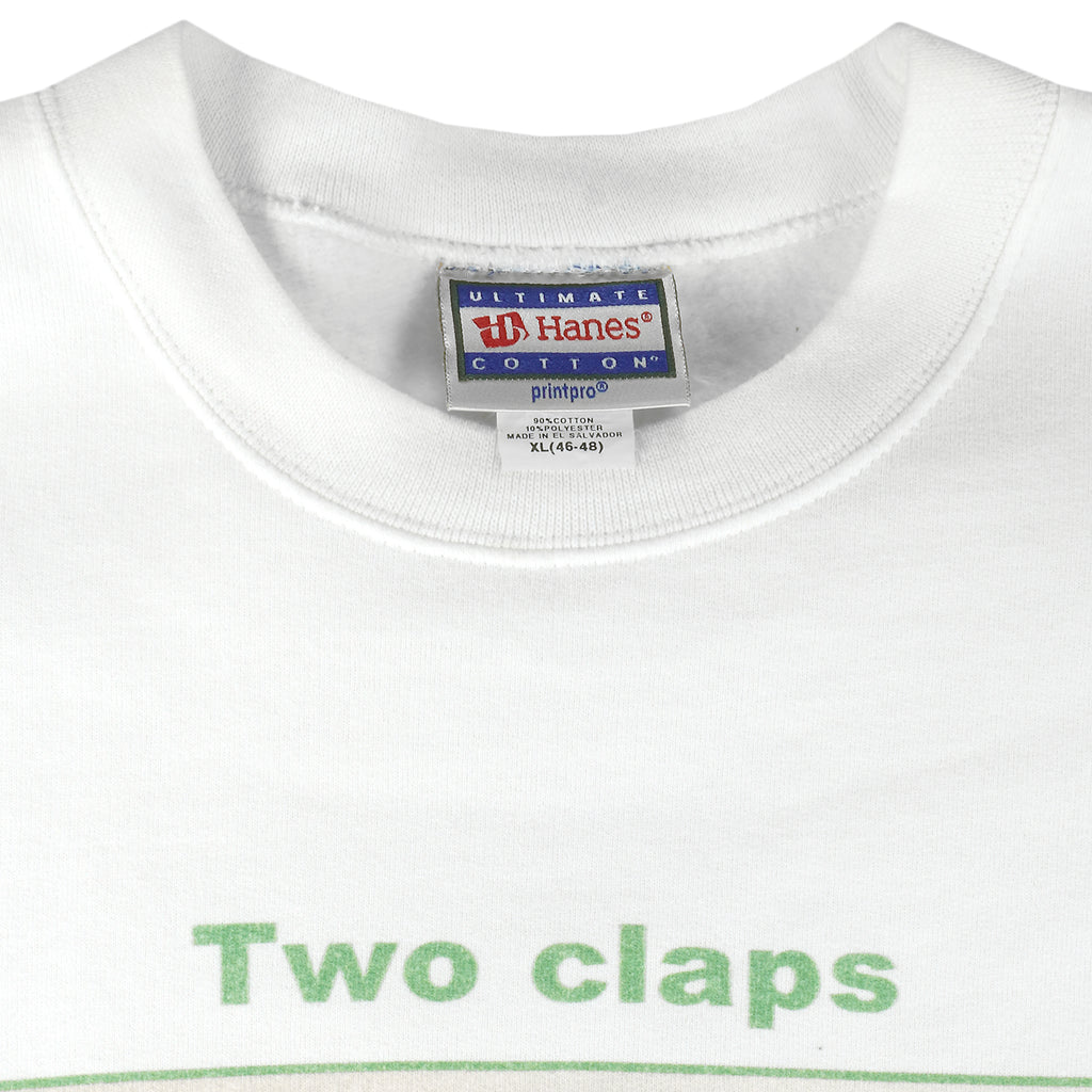 Vintage - Two Claps & a Ric Flair Crew Neck Sweatshirt 1990s X-Large Vintage Retro