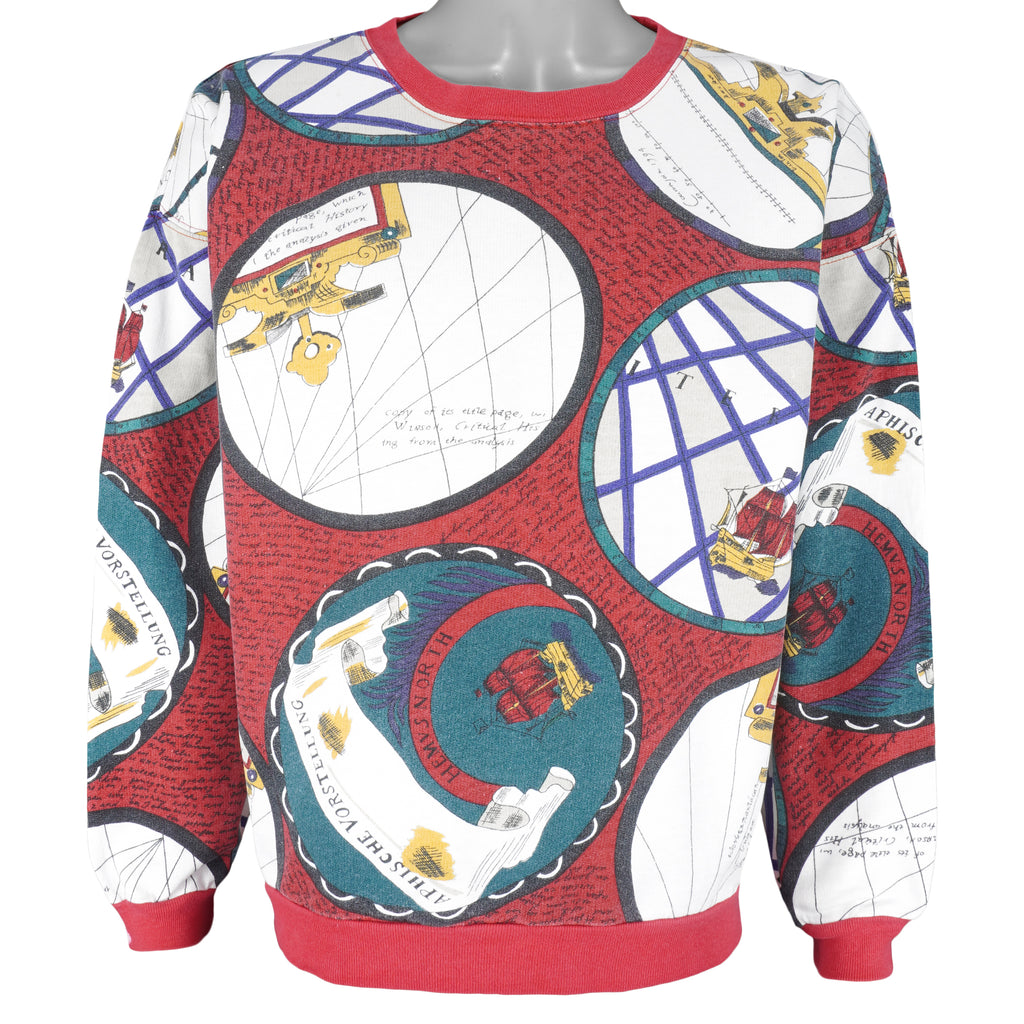 Vintage (Bugle Boy) - Hem vs North Crew Neck Sweatshirt 1994 Medium Vintage Retro
