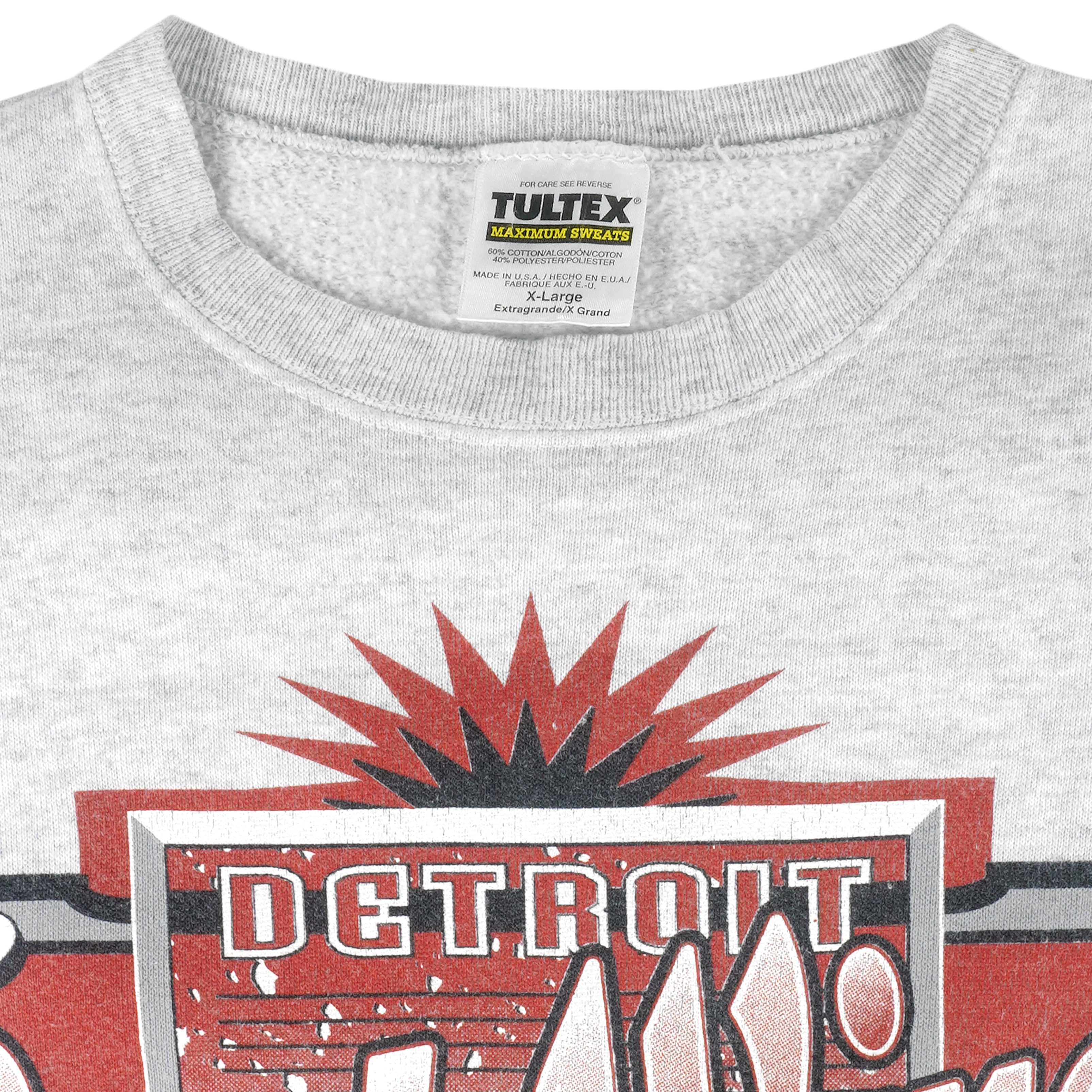 NHL (Tultex) - Detroit Red Wings Crew Neck Sweatshirt 1990s X-Large Vintage Retro Hockey