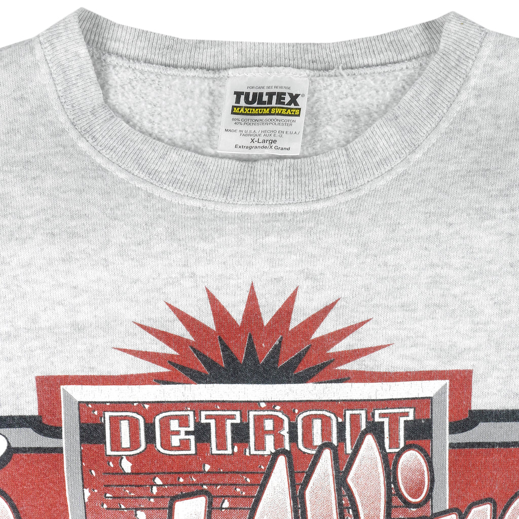 NHL (Tultex) - Detroit Red Wings Crew Neck Sweatshirt 1990s X-Large Vintage Retro Hockey