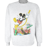 Disney (Velva Sheen) - The Perils of Mickey Mouse Crew Neck Sweatshirt 1980s Medium Vintage Retro