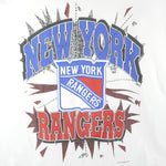 NHL (True Fan) - New York Rangers Big Logo Fan Jersey T-Shirt 1993 X-Large Vintage Retro Hockey