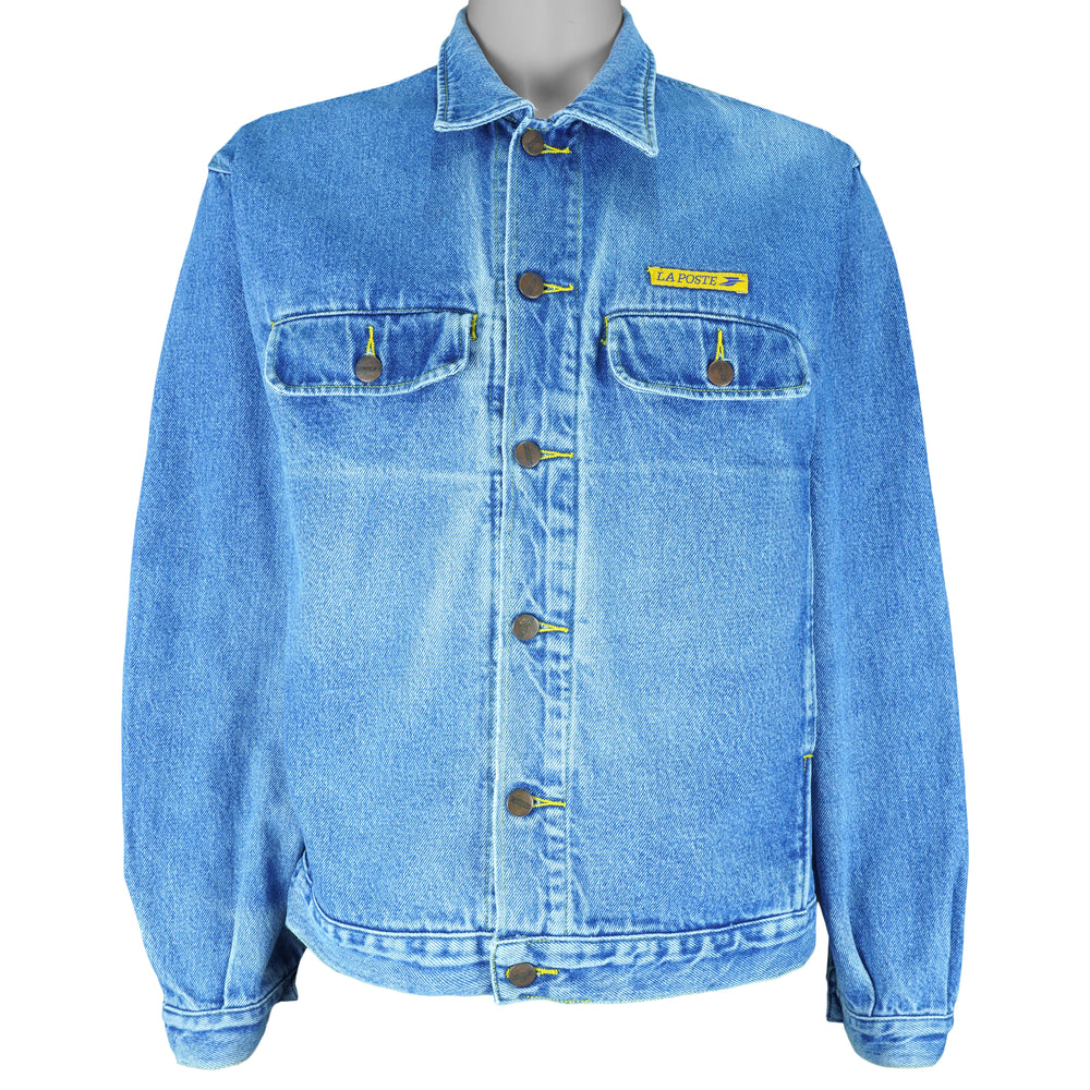 Vintage - La Poste Button-Up Denim Jacket 1990s Large Vintage Retro