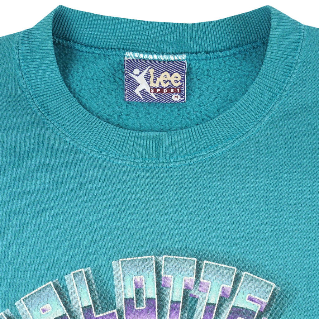 NBA (Lee) - Charlotte Hornets Crew Neck Sweatshirt 1990s Large Vintage Retro Basketball