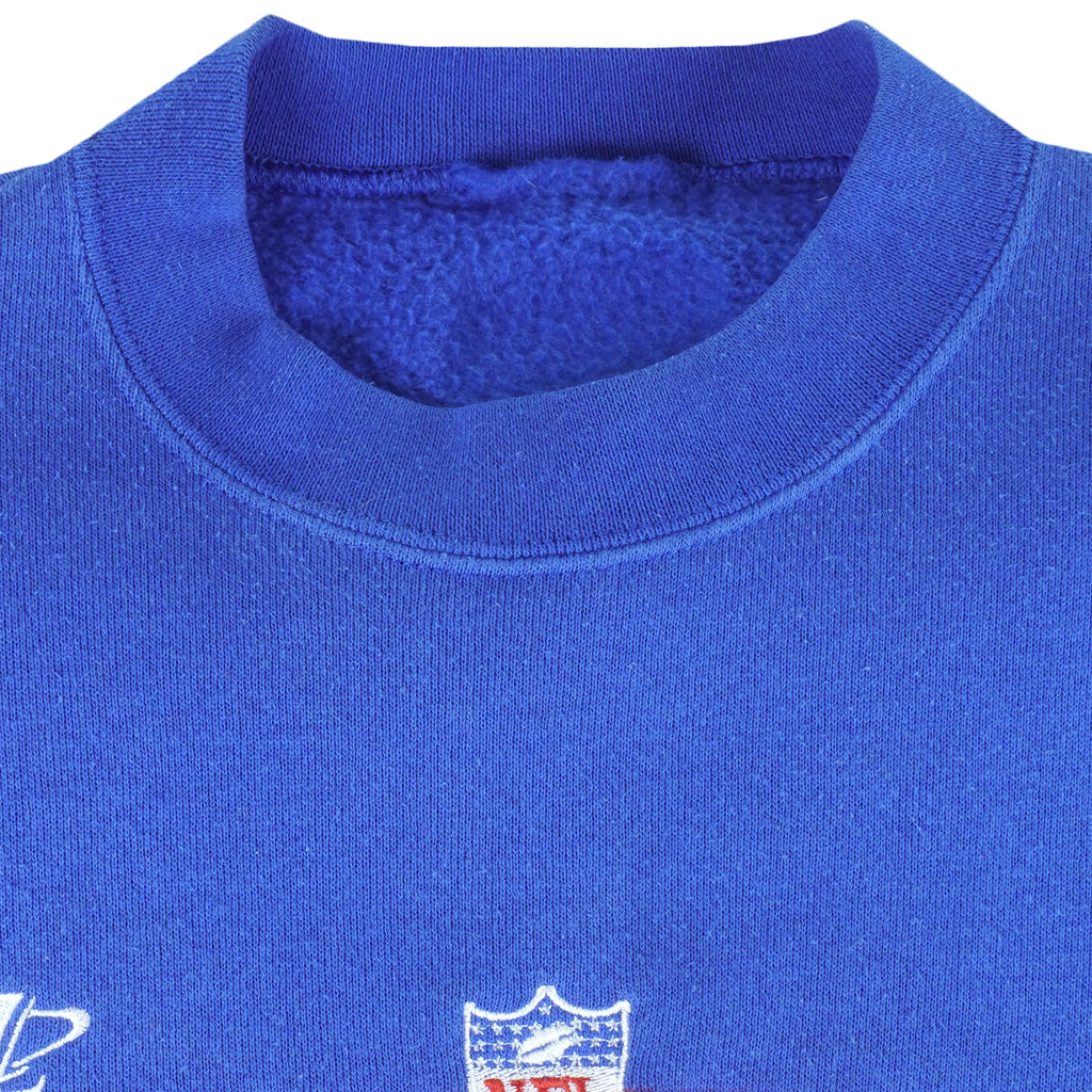 NFL (Logo Athletic) - Buffalo Bills Embroidered Crew Neck Sweatshirt 1990s Large Vintage Retro Football