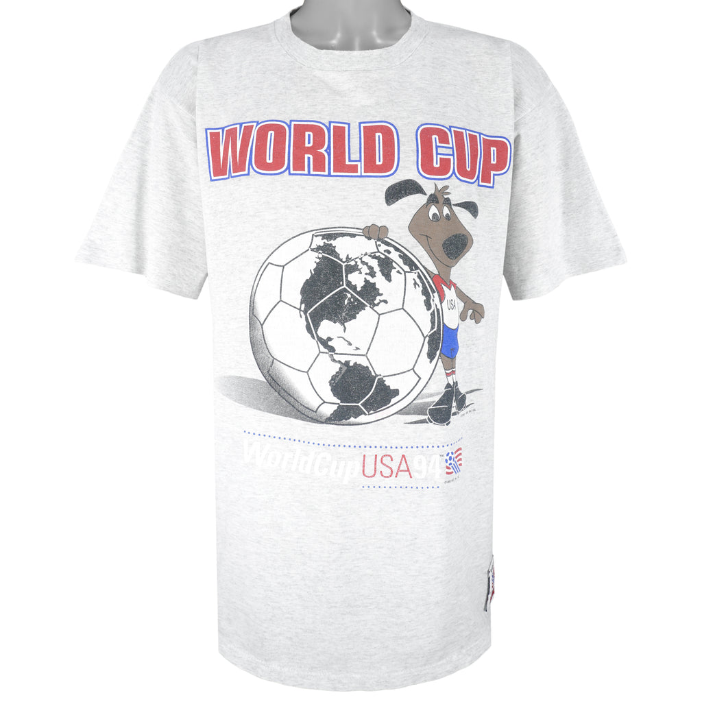 Vintage - World Cup USA Striker Pup Mascot Single Stitch T-Shirt 1994 X-Large Vintage Retro Football