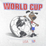 Vintage - World Cup USA Striker Pup Mascot Single Stitch T-Shirt 1994 X-Large Vintage Retro Football