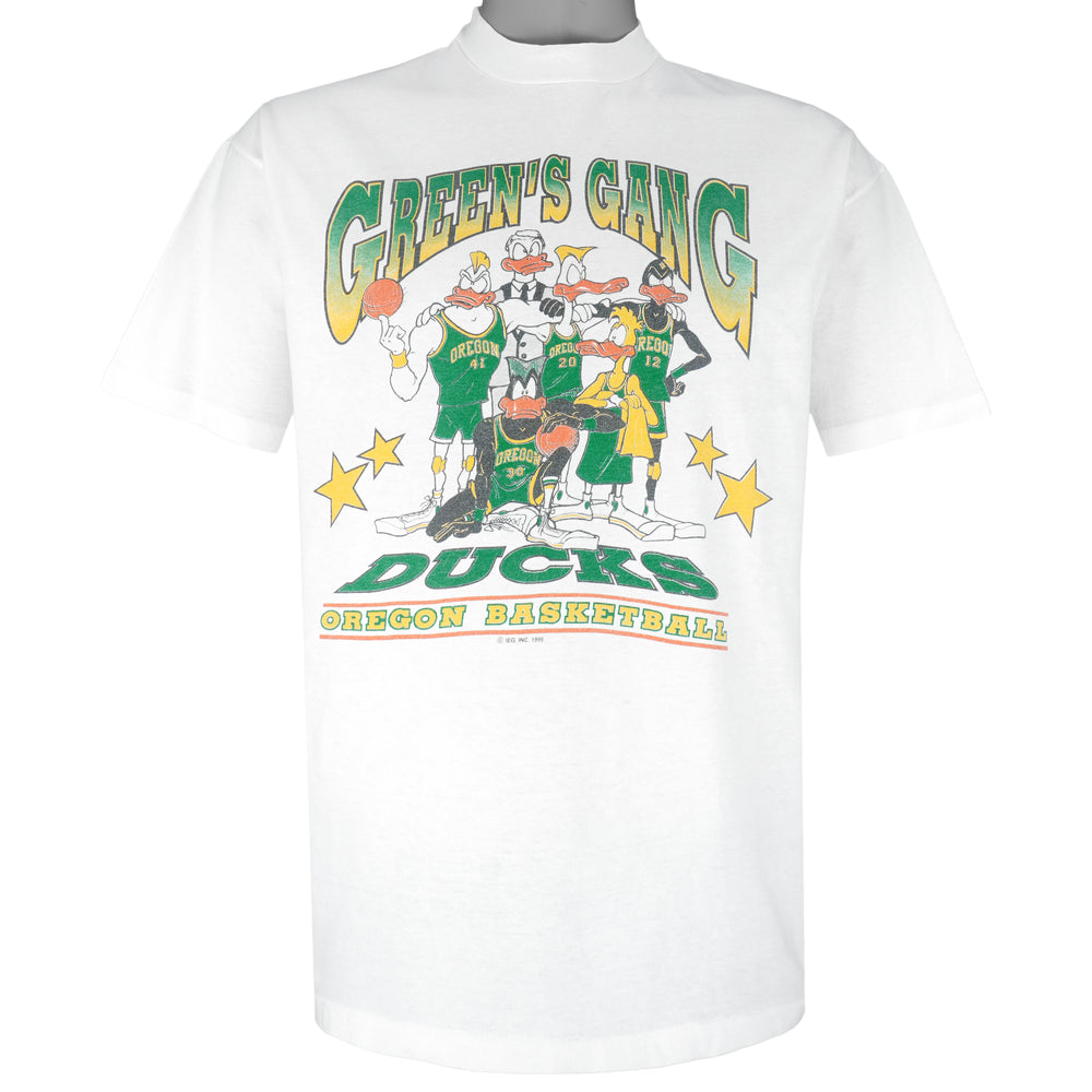 NCAA - University of Oregon Ducks Green's Gang T-Shirt 1995 Large Vintage Retro College