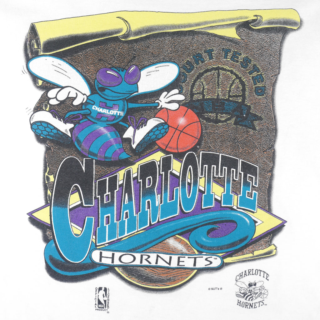 NBA (Magic Johnson T's) - Charlotte Hornets Court Tested Deadstock T-Shirt 1990s X-Large Vintage Retro Basketball