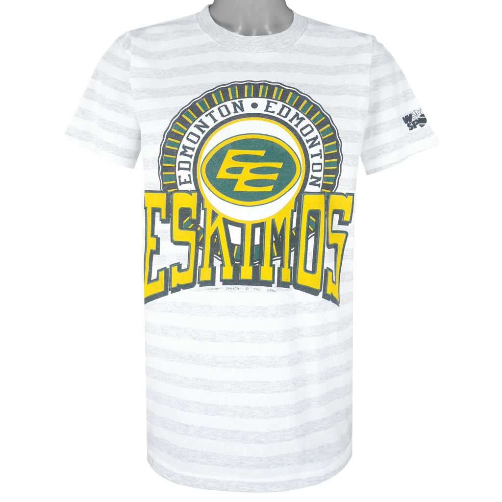 CFL - Edmonton Eskimos Football Club T-Shirt 1992 Large Vintage Retro Football
