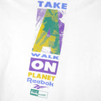 Reebok - Take Walk On Planet Single Stitch T-Shirt 1990s Medium Vintage Retro
