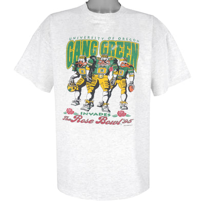 NCAA (Oneita) - University of Oregon Ducks Invades The Rose Bowl T-Shirt 1995 X-Large