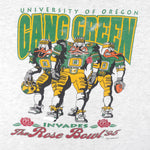 NCAA - University of Oregon Ducks Invades The Rose Bowl T-Shirt 1995 X-Large Vintage Retro Football College