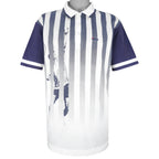 FILA - Blue & White Tennis T-Shirt 1990s Large Vintage Retro