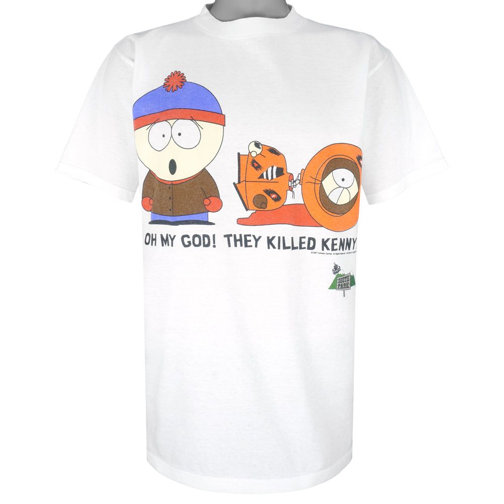 Vintage (Tultex) - South Park Oh My God They Killed Kenny T-Shirt 1997 Large Vintage Retro