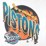 NBA (Hanes) - Detroit Pistons Basketball Single Stitch T-Shirt 1990s Large Vintage Retro Basketball