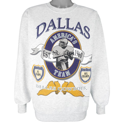 NFL (Glory Days) - Dallas Cowboys NFC Champs Crew Neck Sweatshirt 1993 Large