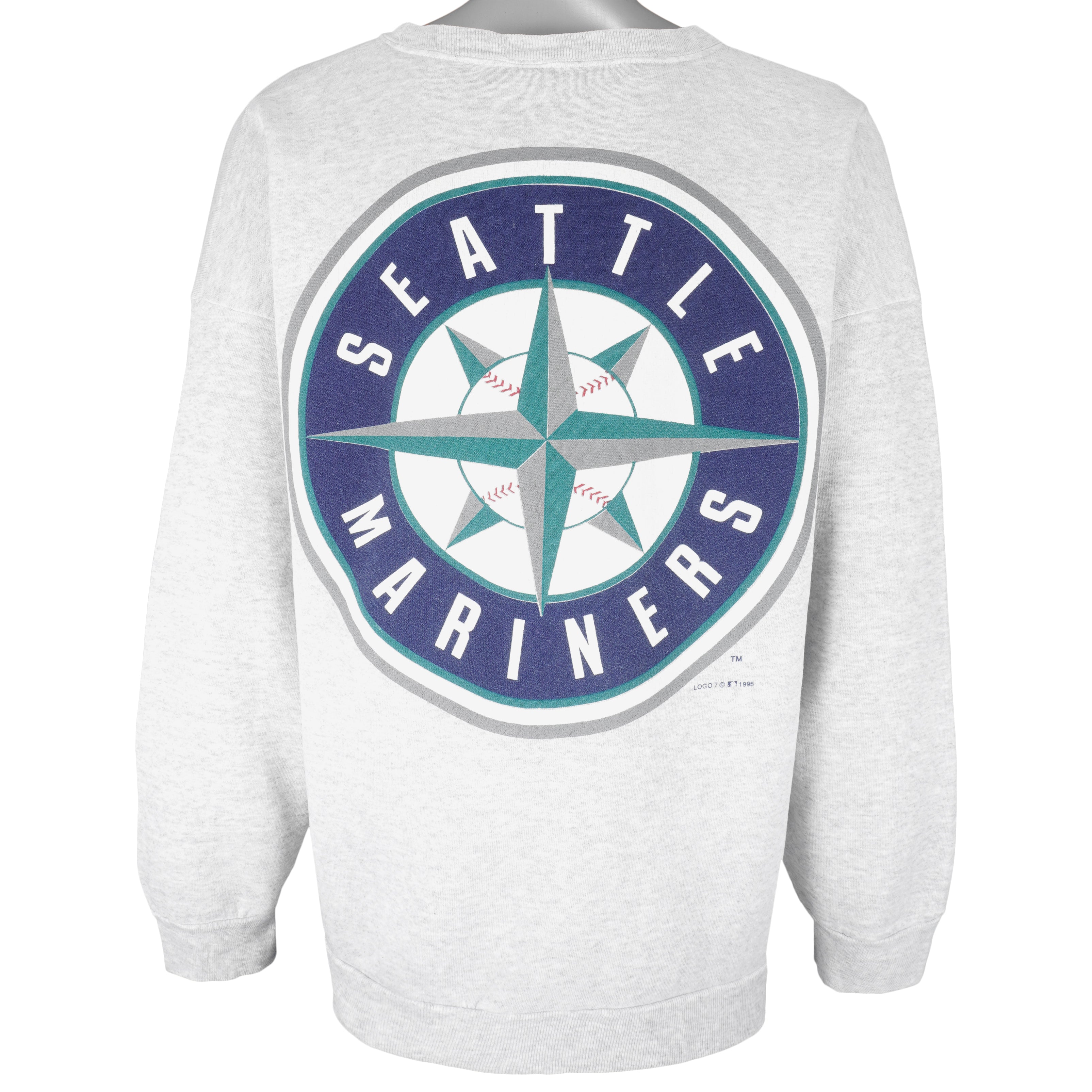 MLB (Logo 7) - Seattle Mariners Crew Neck Sweatshirt 1995 3X-Large Vintage Retro Baseball