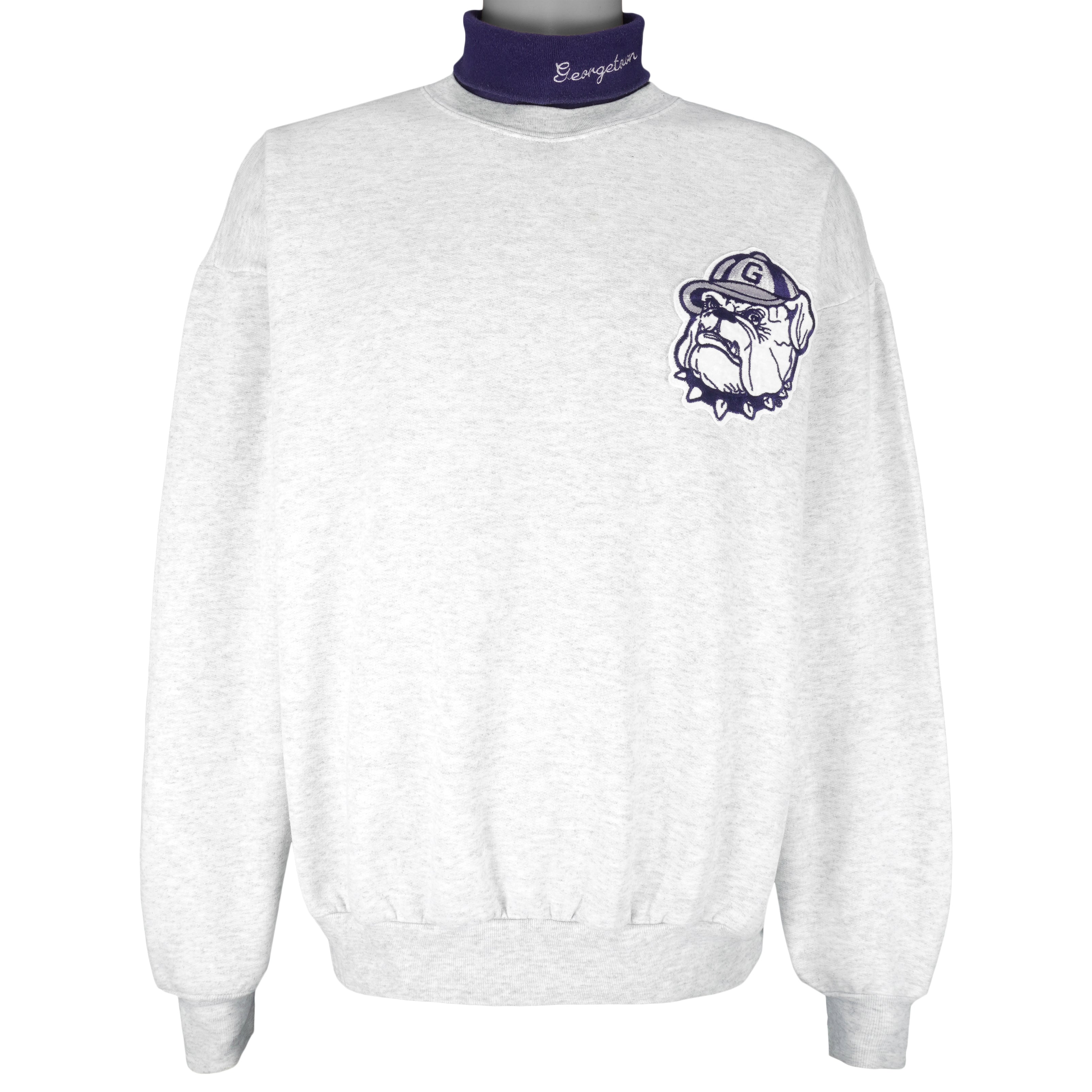 NCAA (Majestic) - Georgetown Hoyas Turtleneck Sweatshirt 1990s X-Large Vintage Retro Football College
