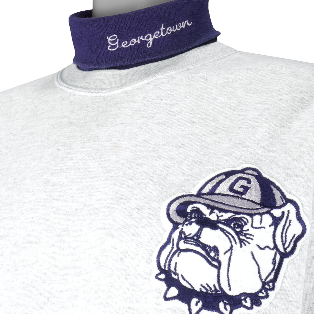 NCAA (Majestic) - Georgetown Hoyas Turtleneck Sweatshirt 1990s X-Large Vintage Retro Football College