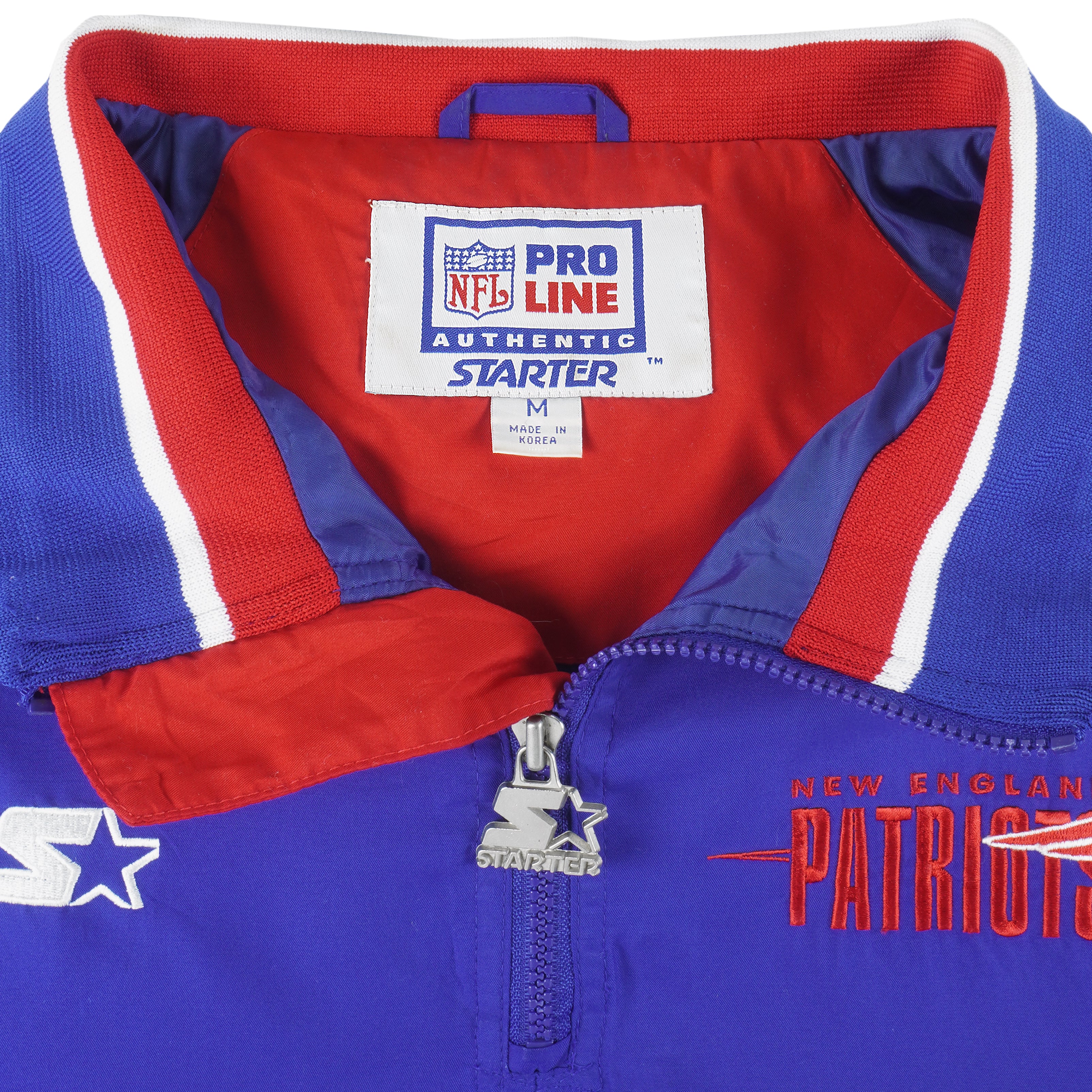 Starter - New England Patriots Pullover Windbreaker 1990s Medium Vintage Retro Football