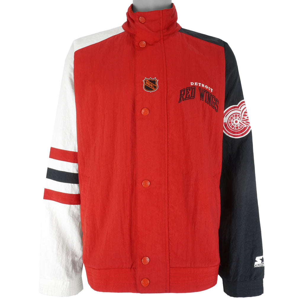 Starter - Detroit Red Wings Embroidered Jacket 1990s Large Vintage Retro Hockey