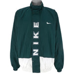 Nike - Green Embroidered Windbreaker 1990s X-Large
