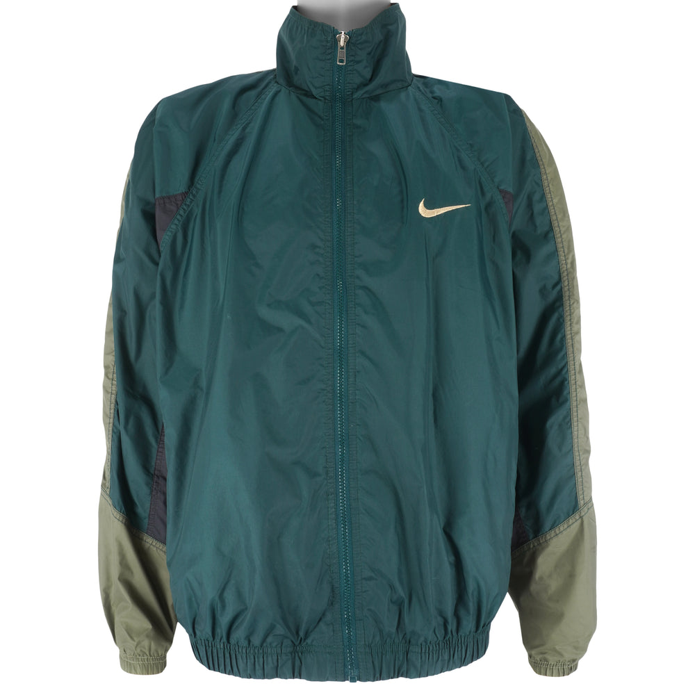Nike - Zip-Up Embroidered Windbreaker 1990s Large Vintage Retro