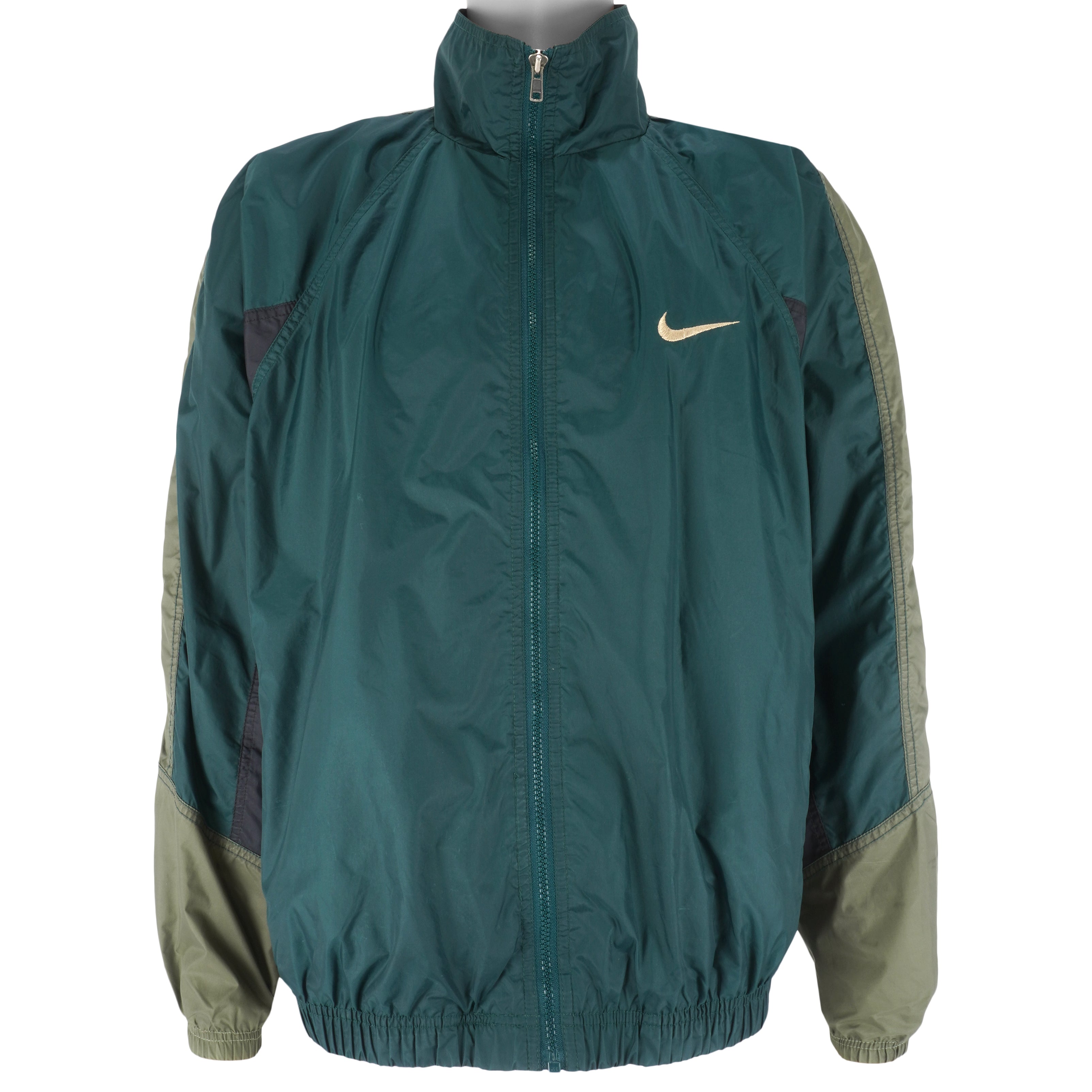 Nike - Zip-Up Embroidered Windbreaker 1990s Large Vintage Retro