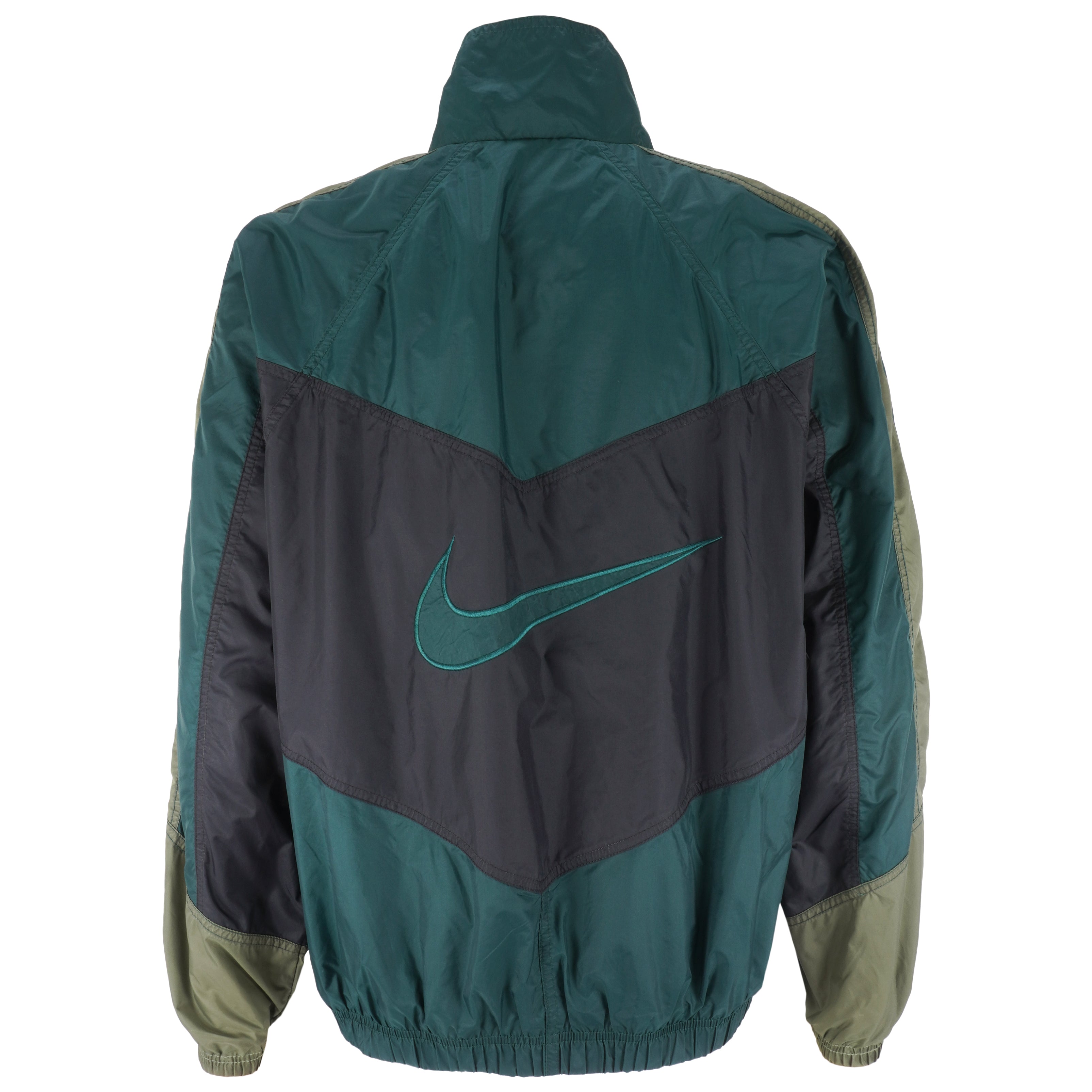 Nike - Zip-Up Embroidered Windbreaker 1990s Large Vintage Retro