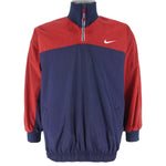 Nike - Blue 1/4 Zip Reversible Windbreaker Large Vintage Retro