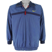 Nike - Blue 1/4 Zip Reversible Windbreaker Large Vintage Retro