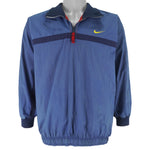 Nike - Blue 1/4 Zip Reversible Windbreaker Large Vintage Retro