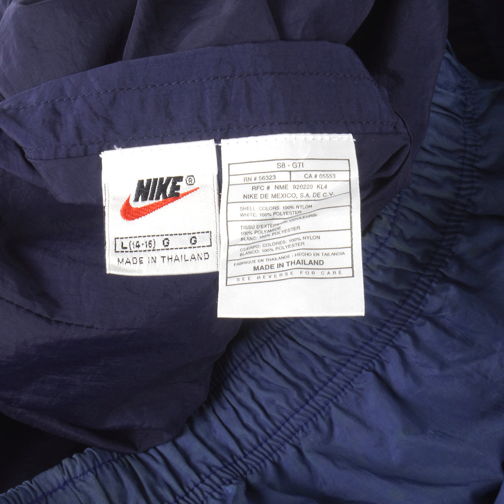Nike - Blue 1/4 Zip Reversible Windbreaker Large Vintage Retro