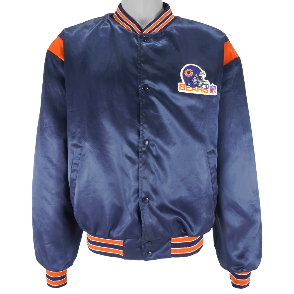 NFL (Swingster) - Chicago Bears Satin Button-Up Jacket 1990s X-Large Vintage Retro Football