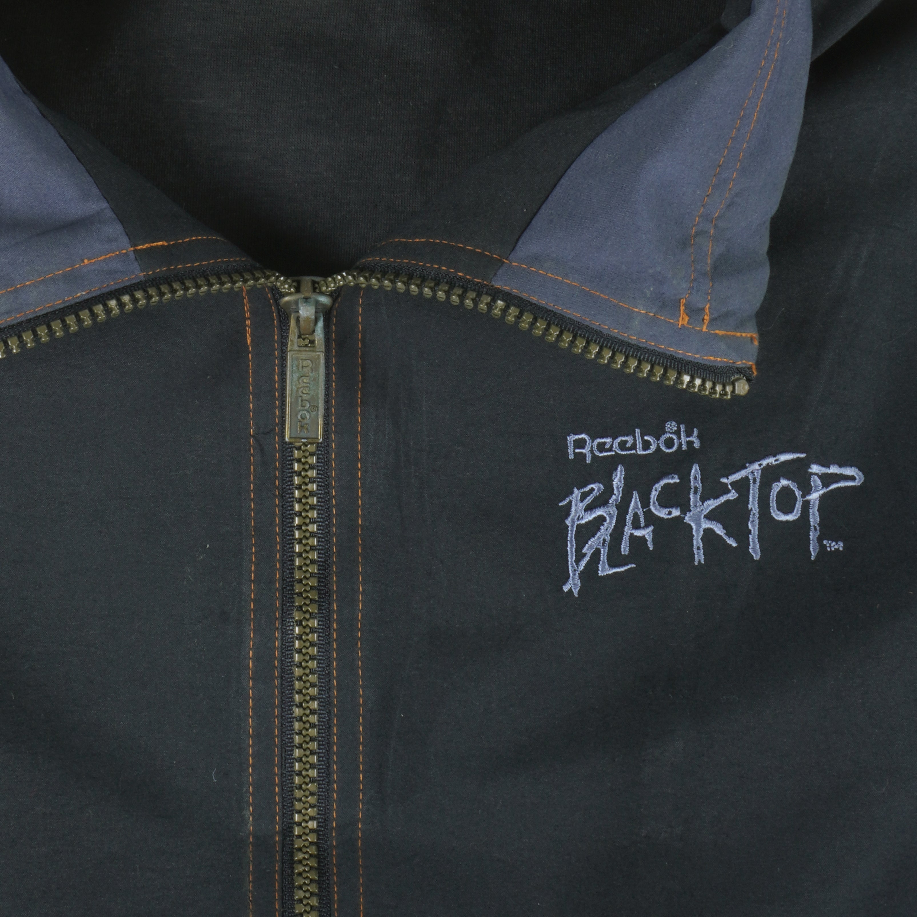 Reebok - Blacktop Embroidered Zip-Up Windbreaker 1990s Medium Vintage Retro