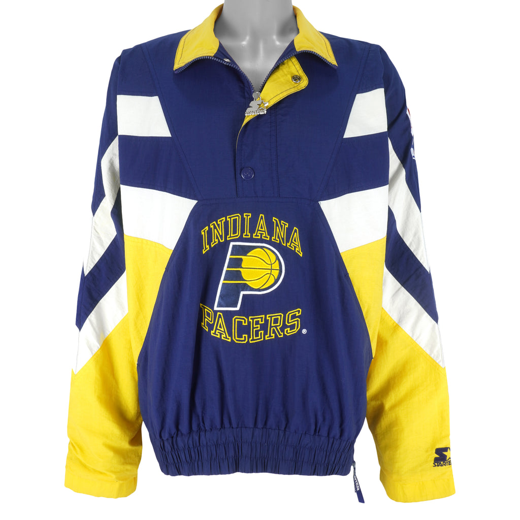Starter - Indiana Pacers Pullover Jacket 1990s Large Vintage Retro Basketball