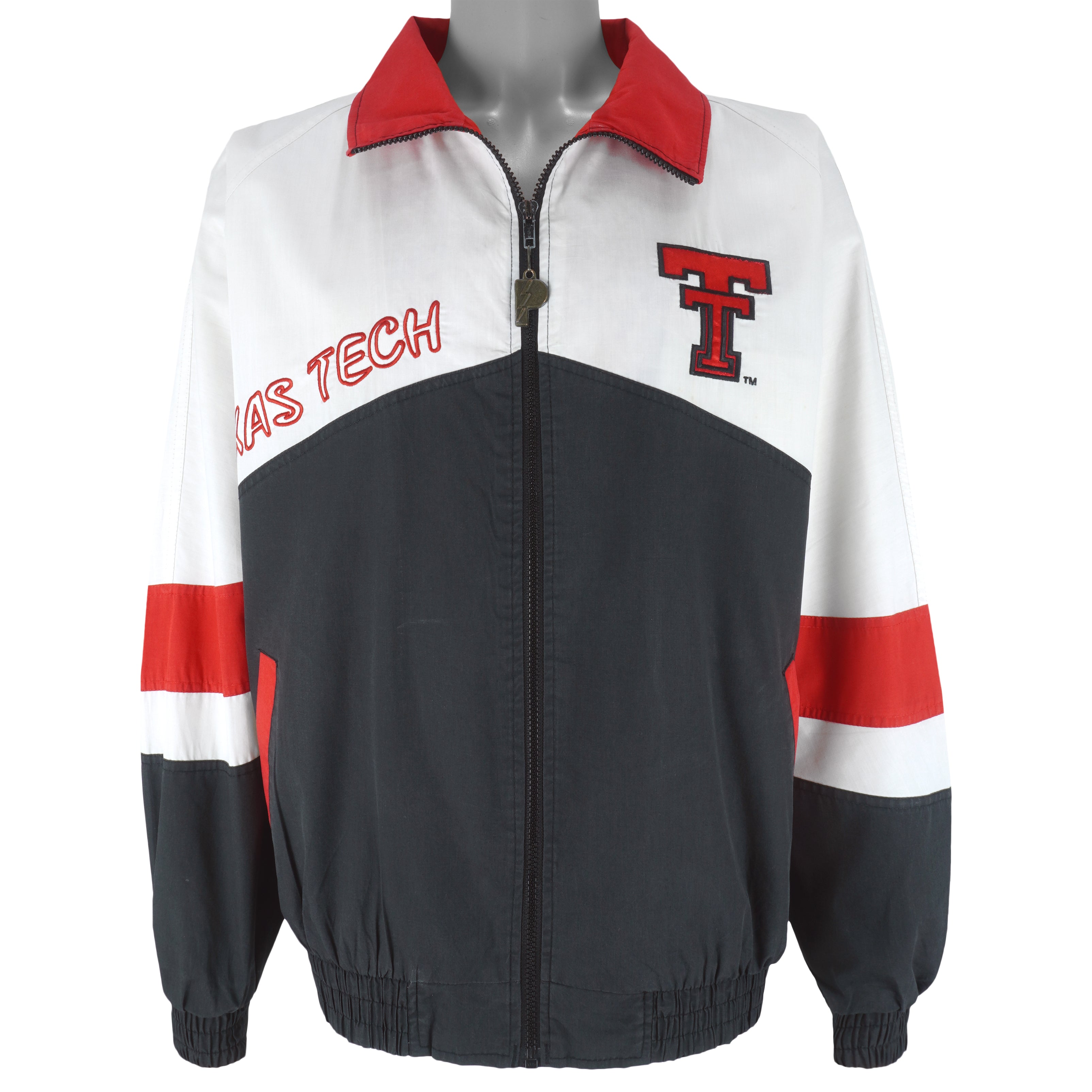 NCAA (Pro Player) - Texas Tech Embroidered Jacket 1990s Large Vintage Retro Football College