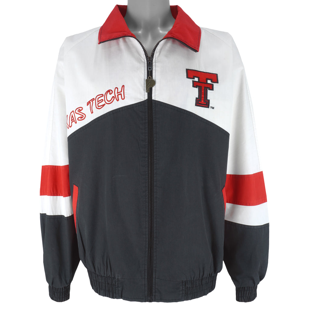 NCAA (Pro Player) - Texas Tech Embroidered Jacket 1990s Large Vintage Retro Football College