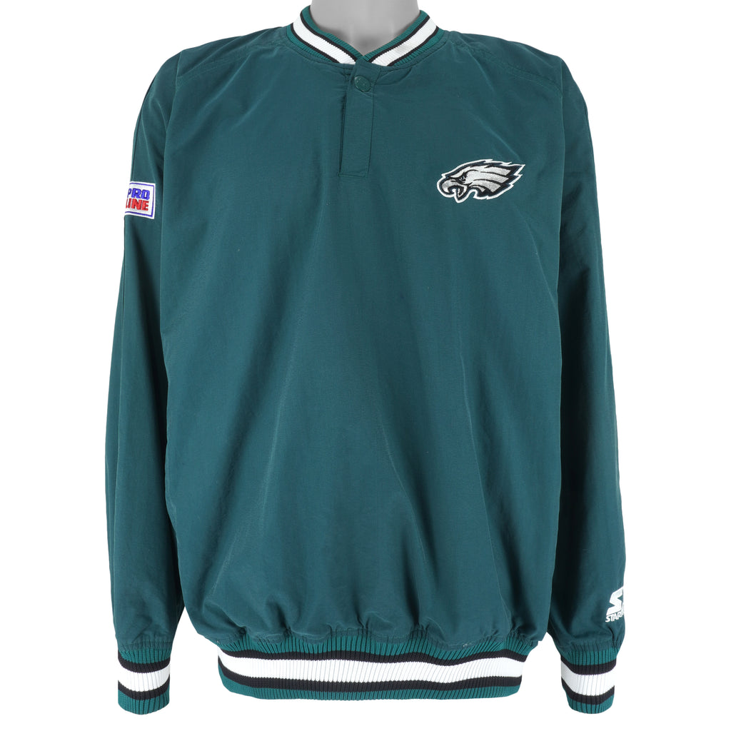 Starter (Pro Line) - Philadelphia Eagles Pullover Windbreaker 1990s Large Vintage Retro Football