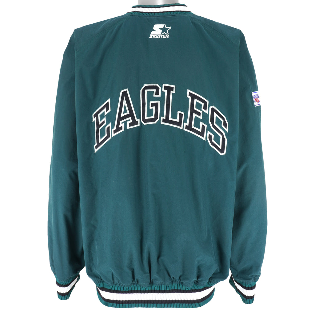 Starter (Pro Line) - Philadelphia Eagles Pullover Windbreaker 1990s Large Vintage Retro Football