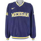 Reebok - Michigan Wolverines Pullover Windbreaker 1990s X-Large Vintage Retro College