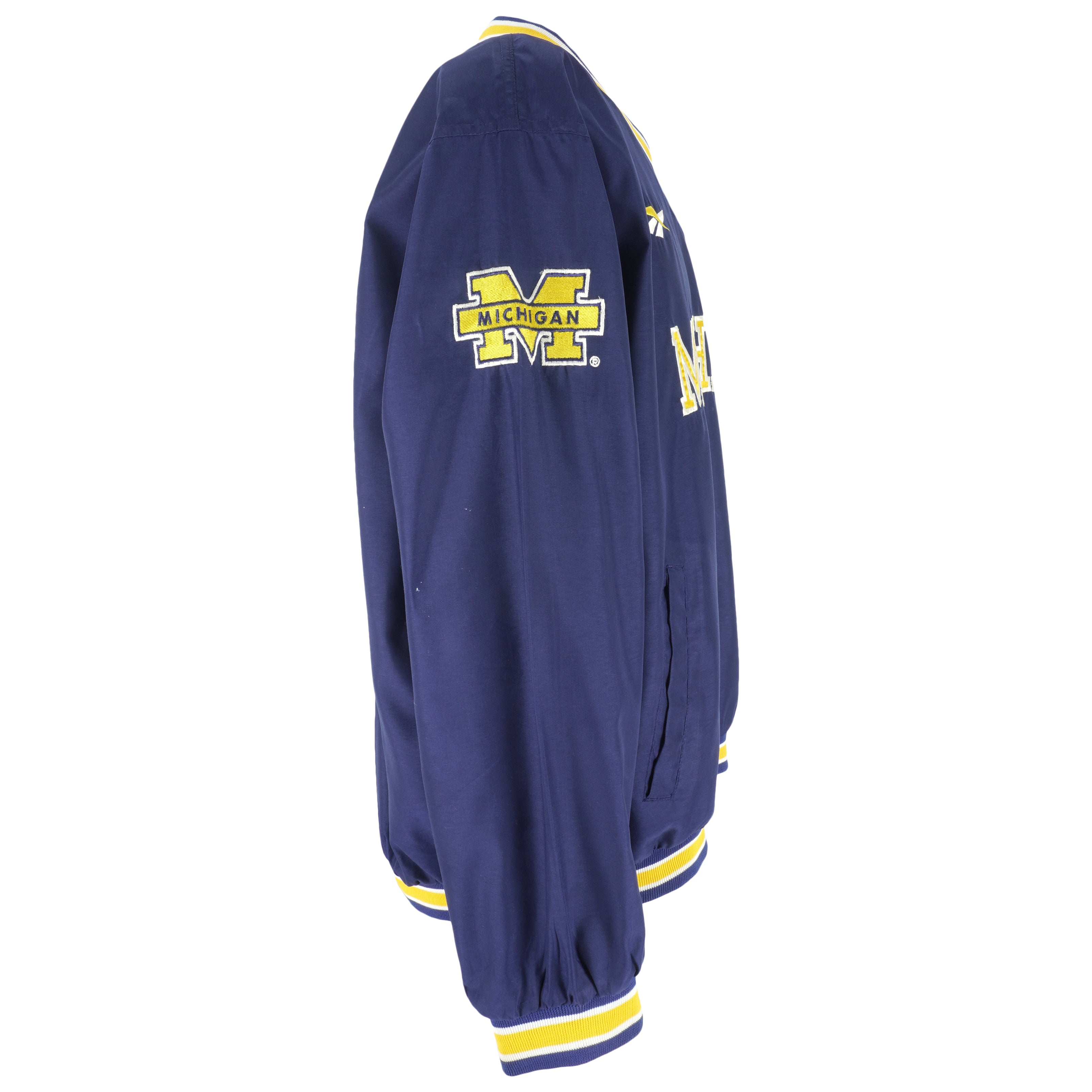 Reebok - Michigan Wolverines Pullover Windbreaker 1990s X-Large Vintage Retro College
