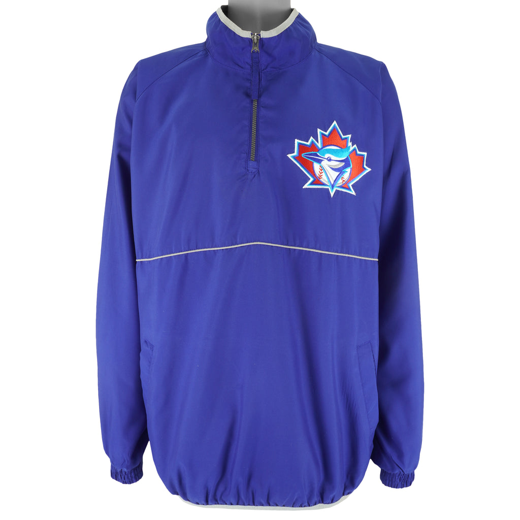 MLB (Majestic) - Toronto Blue Jays Pullover Windbreaker 1990s XX-Large Vintage Retro Baseball