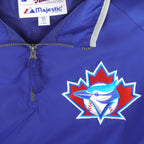MLB (Majestic) - Toronto Blue Jays Pullover Windbreaker 1990s XX-Large Vintage Retro Baseball